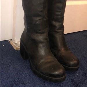 Nine West over the knee high leather boots
